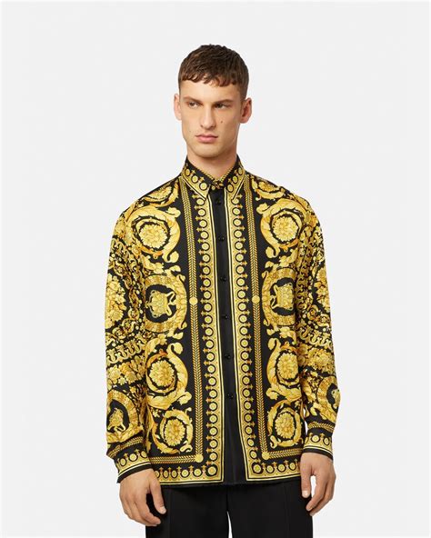 versace barocco hoodies|barocco silk shirt.